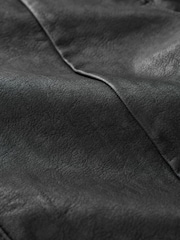 Black Faux Leather Bootcut Trousers - Image 4 of 4