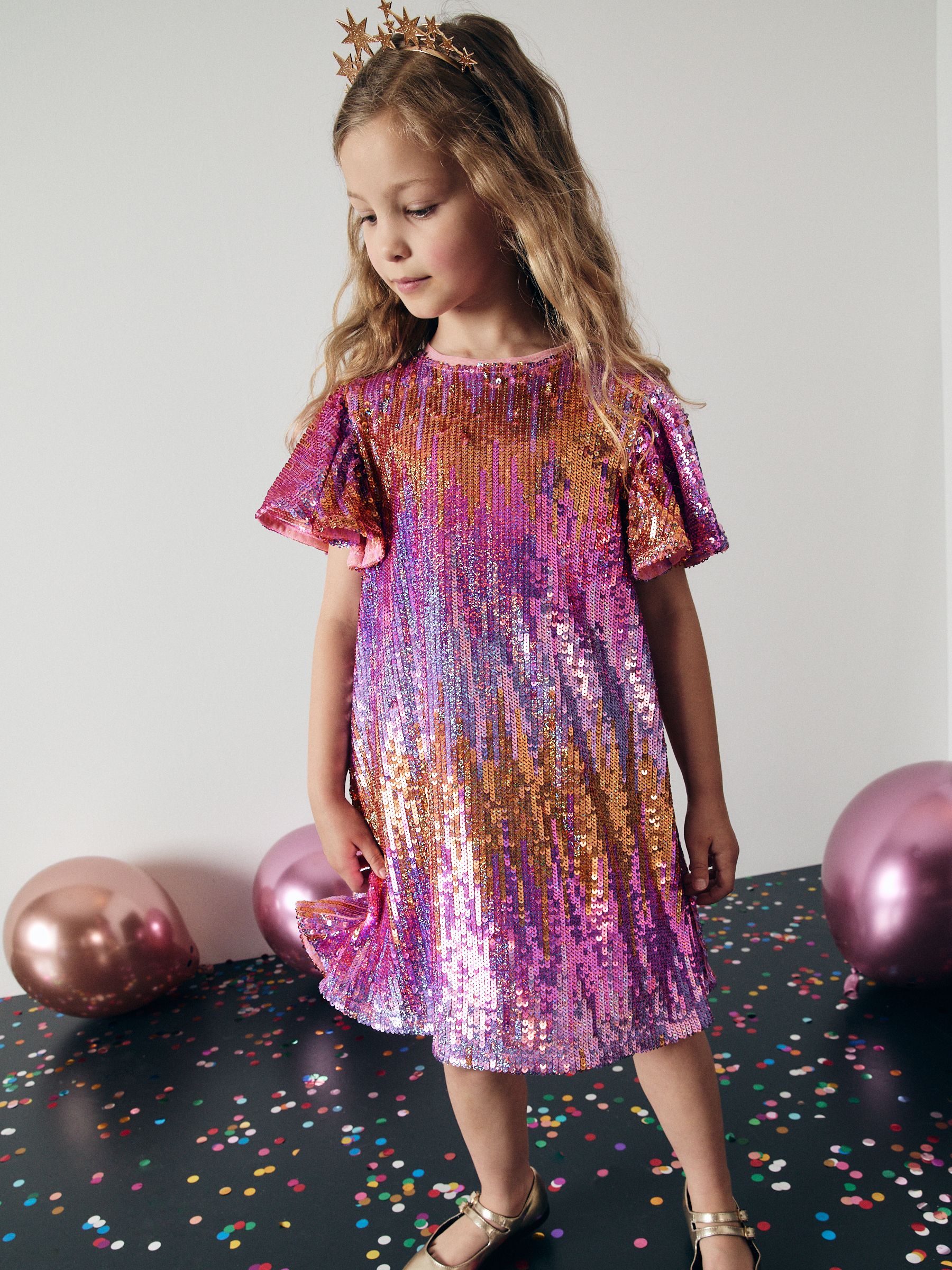 Purple and gold sequin dress cheap