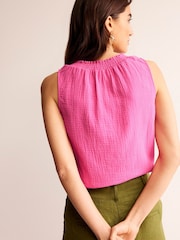 Boden Pink Georgia Double Cloth Top - Image 2 of 5