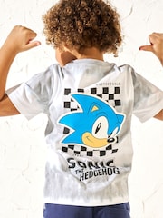 Angel & Rocket Grey 100% Cotton Sonic Tie Dye T-Shirt - Image 2 of 6