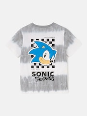Angel & Rocket Grey 100% Cotton Sonic Tie Dye T-Shirt - Image 5 of 6