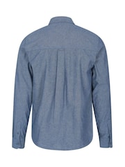 Mountain Warehouse Blue Mens Driftwood Organic Chambray 100% Cotton Shirt - Image 4 of 4