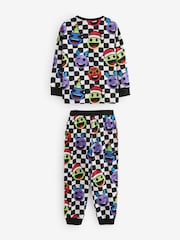 Multi Checkerboard Faces Single Long Sleeve 100% Cotton Pyjamas (3-16yrs) (3-16yrs) - Image 2 of 5