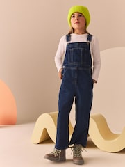 Denim Dark Blue 100% Cotton Dungarees (3-16yrs) - Image 1 of 9
