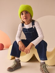 Denim Dark Blue 100% Cotton Dungarees (3-16yrs) - Image 3 of 9