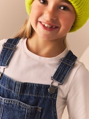 Denim Dark Blue 100% Cotton Dungarees (3-16yrs) - Image 5 of 9