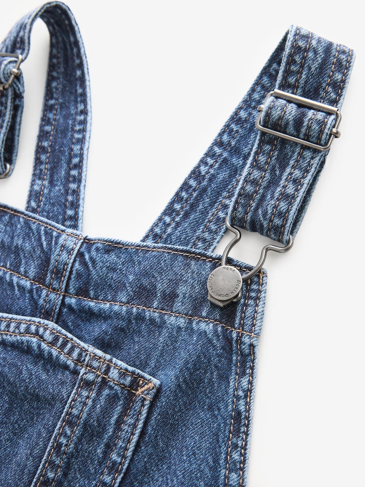 Denim Dark Blue 100% Cotton Dungarees (3-16yrs) - Image 9 of 9