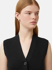 Jigsaw Black Cotton Blend Waistcoat - Image 2 of 6