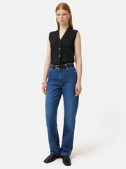 Jigsaw Black Cotton Blend Waistcoat - Image 3 of 6