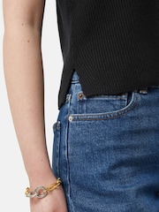 Jigsaw Black Cotton Blend Waistcoat - Image 4 of 6