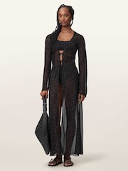 AllSaints Black Zalia Maxi Dress - Image 2 of 6
