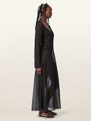 AllSaints Black Zalia Maxi Dress - Image 5 of 6