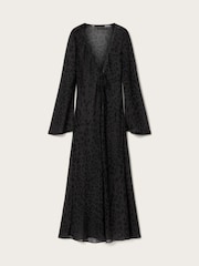 AllSaints Black Zalia Maxi Dress - Image 6 of 6