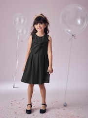 Black Scuba Bow Occasion Dress (1.5-16yrs) - Image 1 of 7
