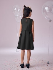 Black Scuba Bow Occasion Dress (1.5-16yrs) - Image 2 of 7