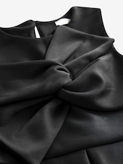 Black Scuba Bow Occasion Dress (1.5-16yrs) - Image 6 of 7