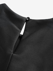 Black Scuba Bow Occasion Dress (1.5-16yrs) - Image 7 of 7