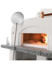 Callow Black Complete Outdoor BBQ Kitchen with Wood Fired Oven - Image 2 of 6