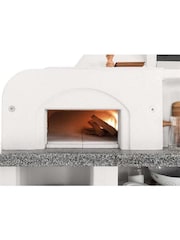 Callow Black Complete Outdoor BBQ Kitchen with Wood Fired Oven - Image 3 of 6