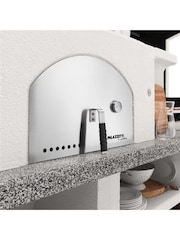 Callow Black Complete Outdoor BBQ Kitchen with Wood Fired Oven - Image 5 of 6
