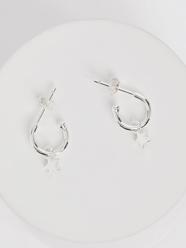 Hush Silver Tone Star Drop Earrings - Image 1 of 2