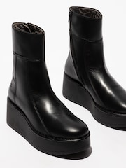 Fly London Hann Platform Ankle Black Boots - Image 4 of 4