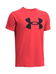 أحمر كروم - تيشرت بشعار كبير بكم قصير من Under Armour - صورة 3 من 3