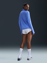 Nike Cornflour Blue Swoosh Half Zip Long Sleeve Running Top - Image 2 of 6