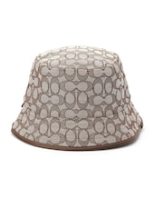 COACH Signature Jacquard Bucket Brown Hat - Image 2 of 3