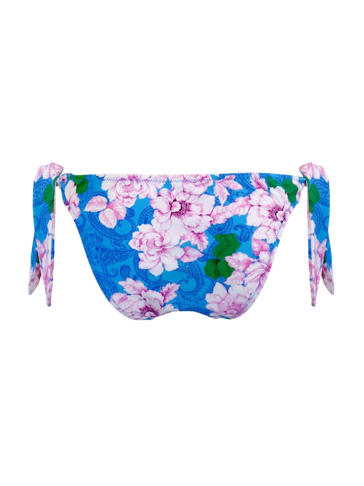 Pour Moi Blue Rosa Cova Tie Side Bikini Bottoms - Image 4 of 4