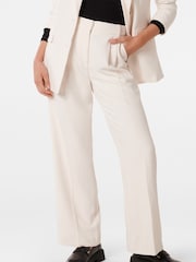 Forever New White Tessa Straight Leg Trousers - Image 1 of 5