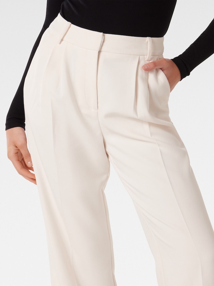 Forever New White Tessa Straight Leg Trousers - Image 2 of 5