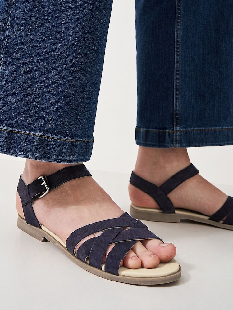 Crew Clothing Blue Multi Strap Flat Sandals - Image 5 of 5