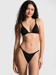 Victoria's Secret PINK Pure Black Cheeky Swim Bikini Bottom - Image 1 of 3