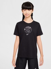 Nike Black PSG Crest Graphic T-Shirt - Image 1 of 5