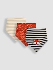 Jojo Maman Bébé Lätzchen mit Fuchsmotiv, 3er-Pack - Bild 1 von 8