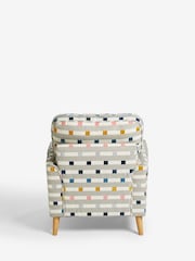 Chunky Stripe Geo Grey Oak Effect Leg Stamford Armchair - Image 9 of 11