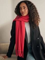 Red Super Soft Midweight Scarf - Image 2 of 6
