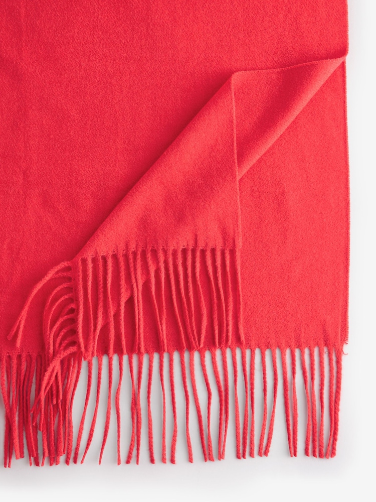 Red Super Soft Midweight Scarf - Image 6 of 6