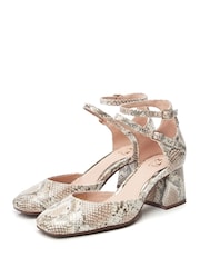 Moda in Pelle Daziah Square Toe Block Multi Strap Heels - Image 2 of 4