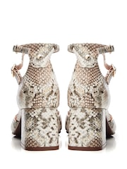 Moda in Pelle Daziah Square Toe Block Multi Strap Heels - Image 3 of 4