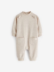 Mamas & Papas Slouchy 100% Cotton Bear Ear Romper - Image 2 of 3