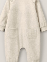 Mamas & Papas Slouchy 100% Cotton Bear Ear Romper - Image 3 of 3