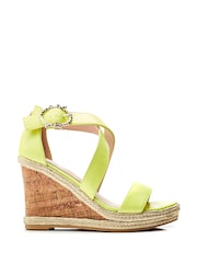 Moda In Pelle Crossover Strap Wedge Sandal - Image 1 of 4