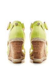 Moda In Pelle Crossover Strap Wedge Sandal - Image 3 of 4