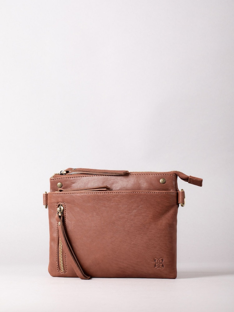Lakeland Leather Brown Mini Harstone Cross-Body Bag - Image 1 of 6