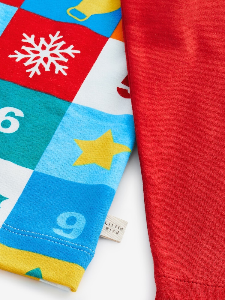 Little Bird by Jools Oliver Multi Adult Colourful Christmas Advent Calendar 100% Cotton Pyjamas - Image 10 of 10