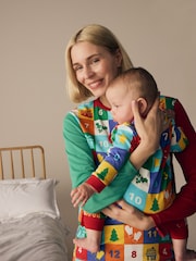Little Bird by Jools Oliver Multi Adult Colourful Christmas Advent Calendar 100% Cotton Pyjamas - Image 5 of 10