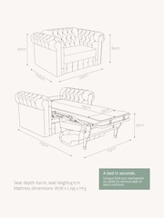 Jay-Be Luxe Velvet Bottle Green Chesterfield Snuggle Sofa Bed - Image 6 of 6