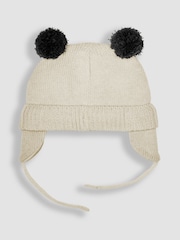 JoJo Maman Bébé Cream Panda Hat - Image 2 of 3